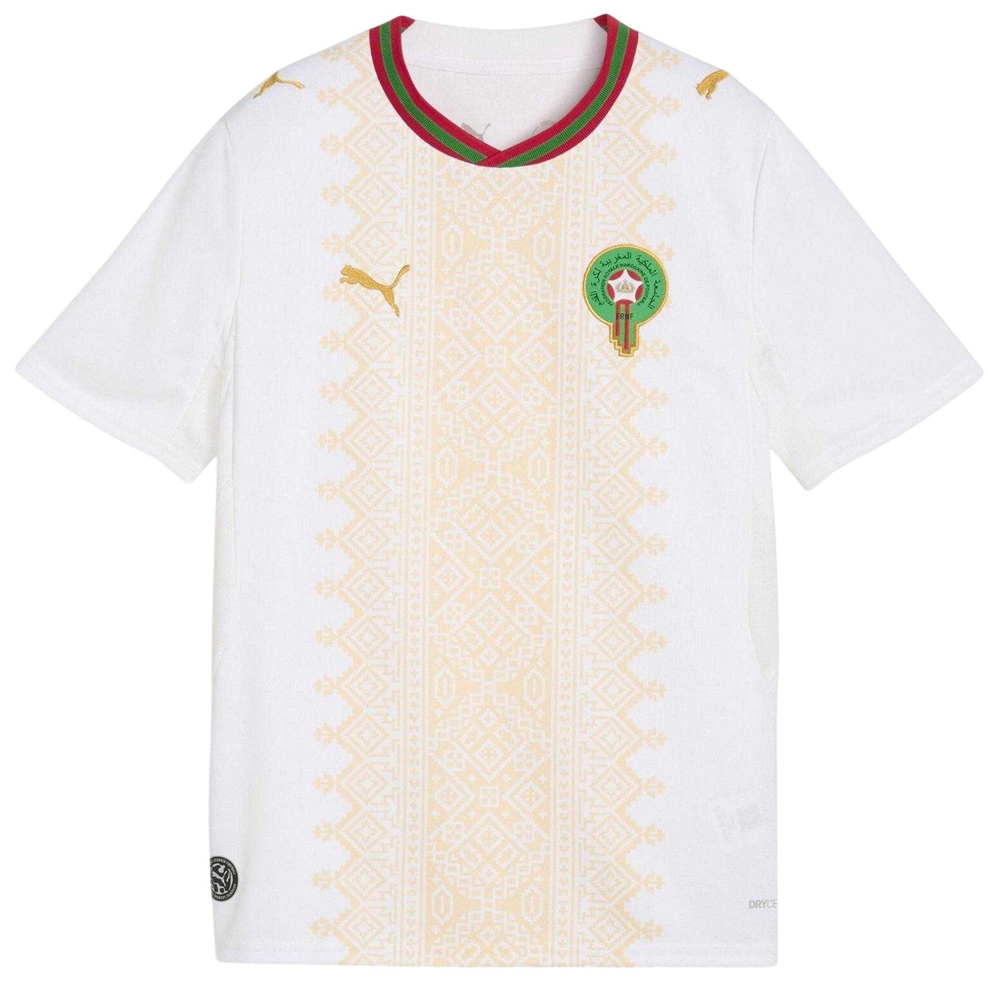 White-Gold - Front - Puma Childrens-Kids World Cup 2026 Morocco Away Shirt