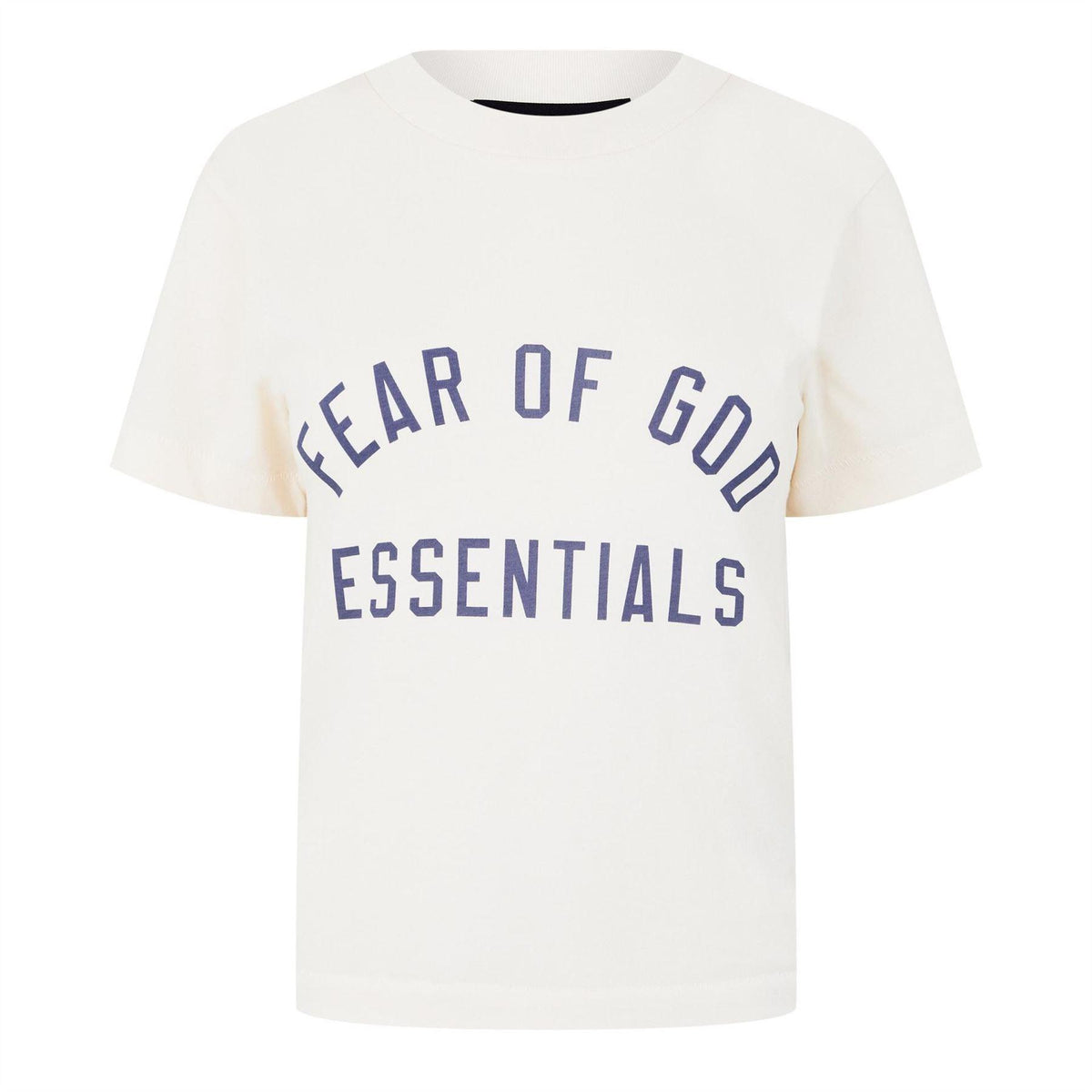 Shell - Front - Fear Of God Essentials Womens-Ladies Logo Triblend Cropped Boxy T-Shirt