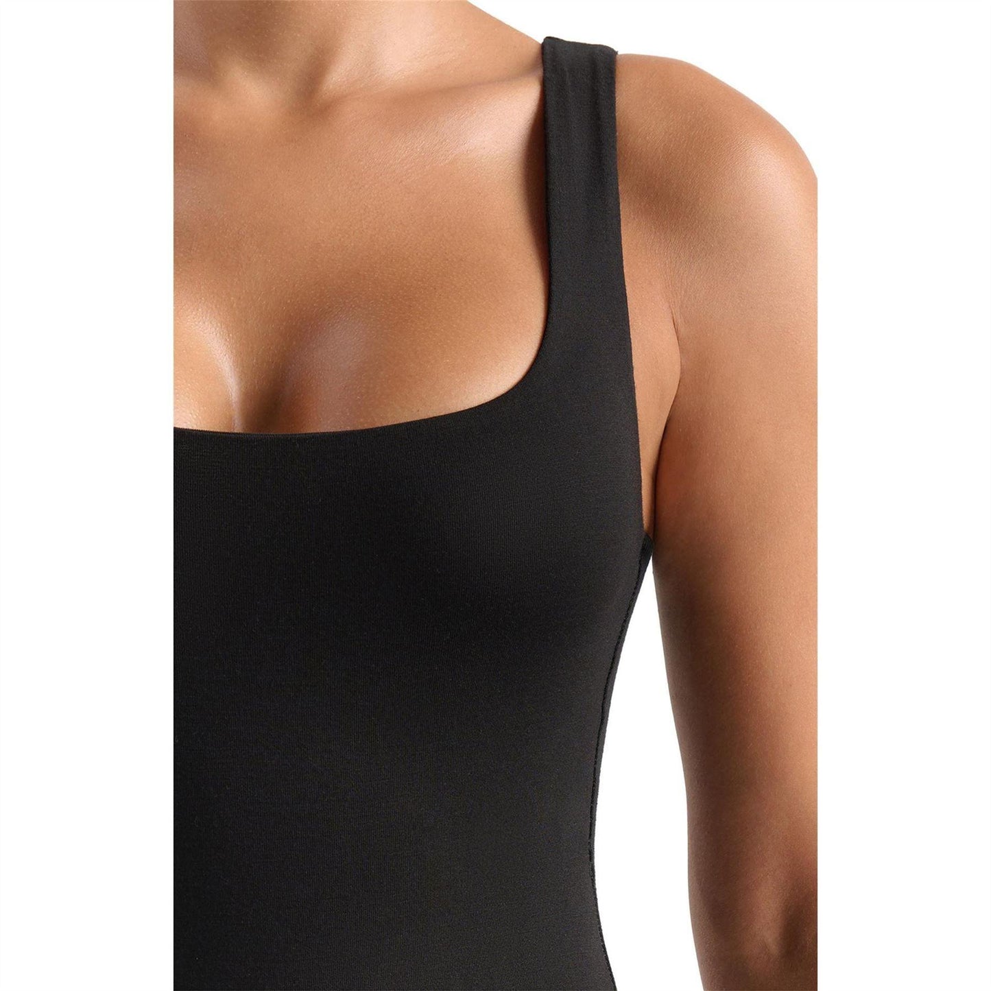 Black - Lifestyle - Naked Wardrobe Womens-Ladies Scoop Neck Bodysuit