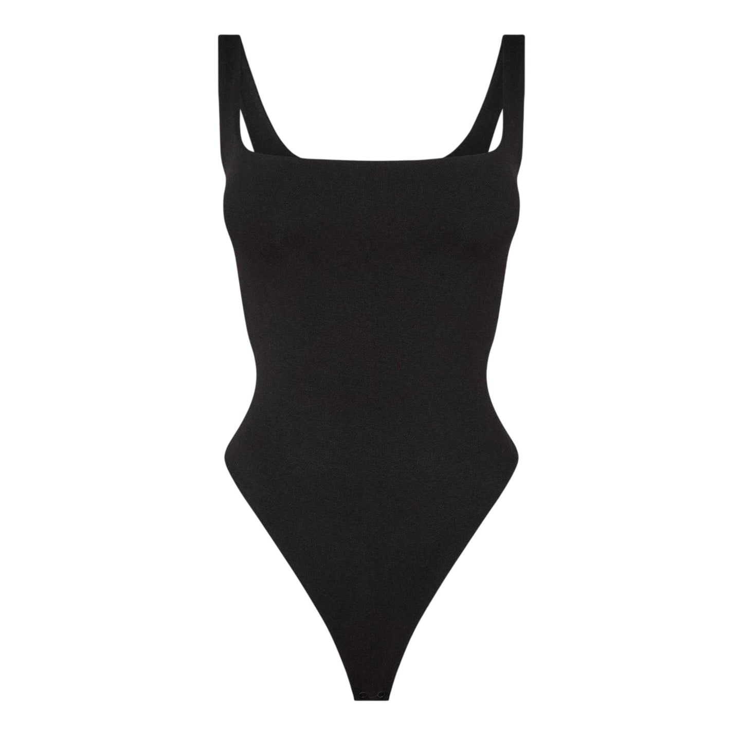 Black - Front - Naked Wardrobe Womens-Ladies Scoop Neck Bodysuit