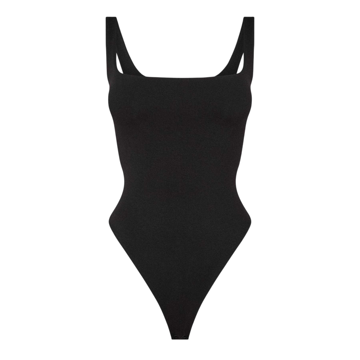 Black - Front - Naked Wardrobe Womens-Ladies Scoop Neck Bodysuit