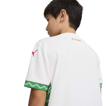 White-Green - Side - Puma Childrens-Kids 2025 Morocco Away Jersey