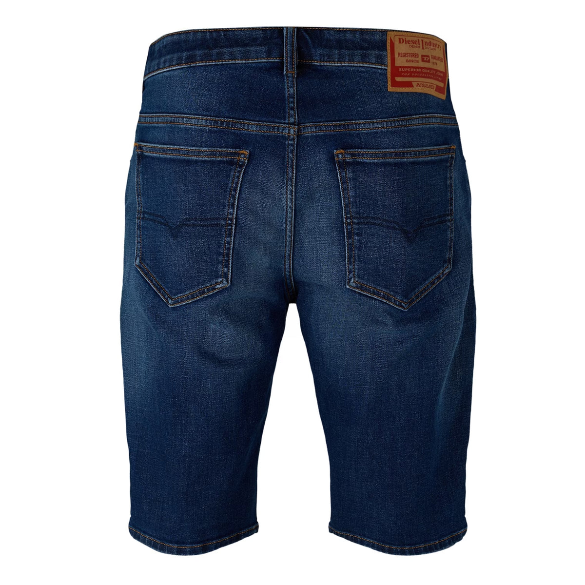 Blue Denim - Back - Diesel Mens Denim Slim Shorts