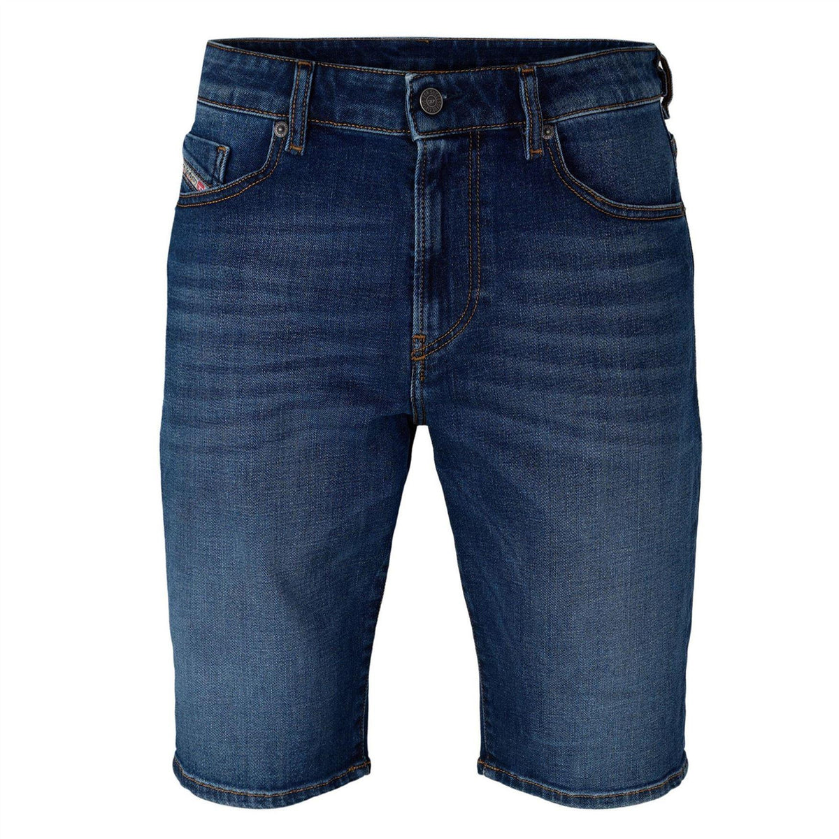 Blue Denim - Front - Diesel Mens Denim Slim Shorts