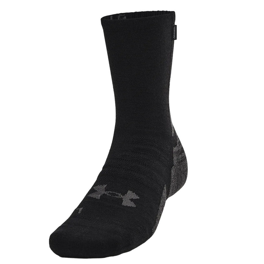 Black - Front - Under Armour Unisex Adult Armourdry High Rise Running Socks