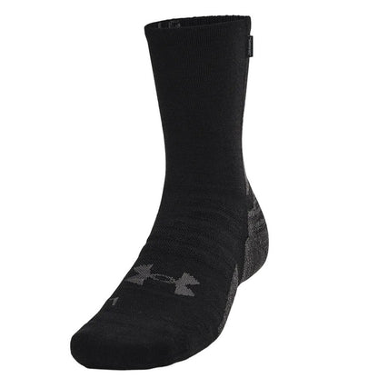 Black - Front - Under Armour Unisex Adult Armourdry High Rise Running Socks