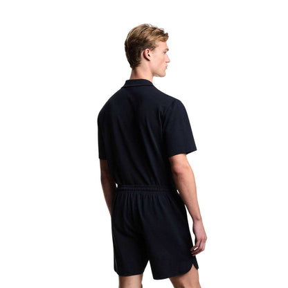 Navy - Back - Emporio Armani EA7 Mens Bermuda Fleece Shorts