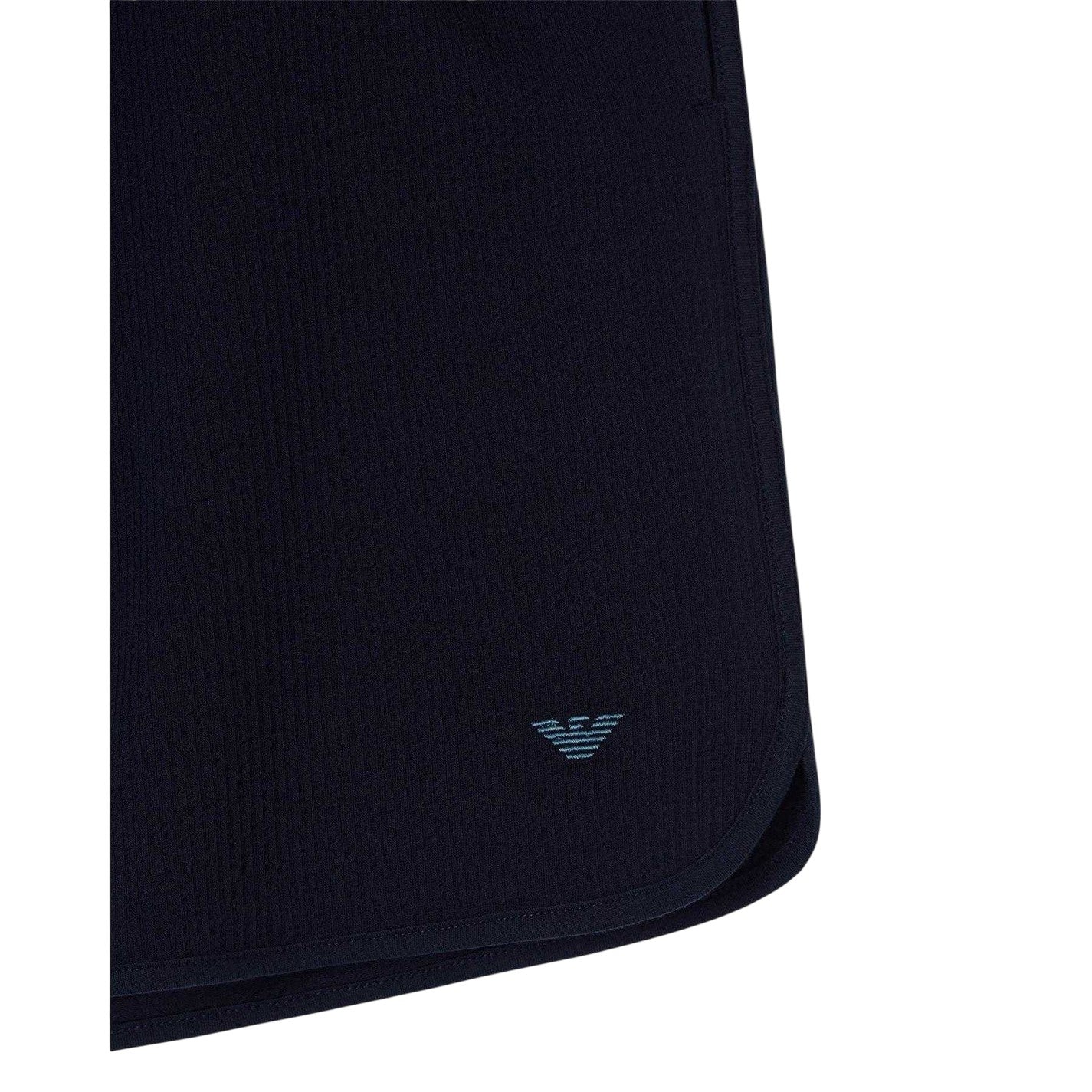 Navy - Side - Emporio Armani EA7 Mens Bermuda Fleece Shorts