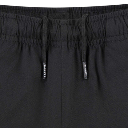 Black - Side - Lacoste Childrens-Kids Ultra Dry Woven Shorts