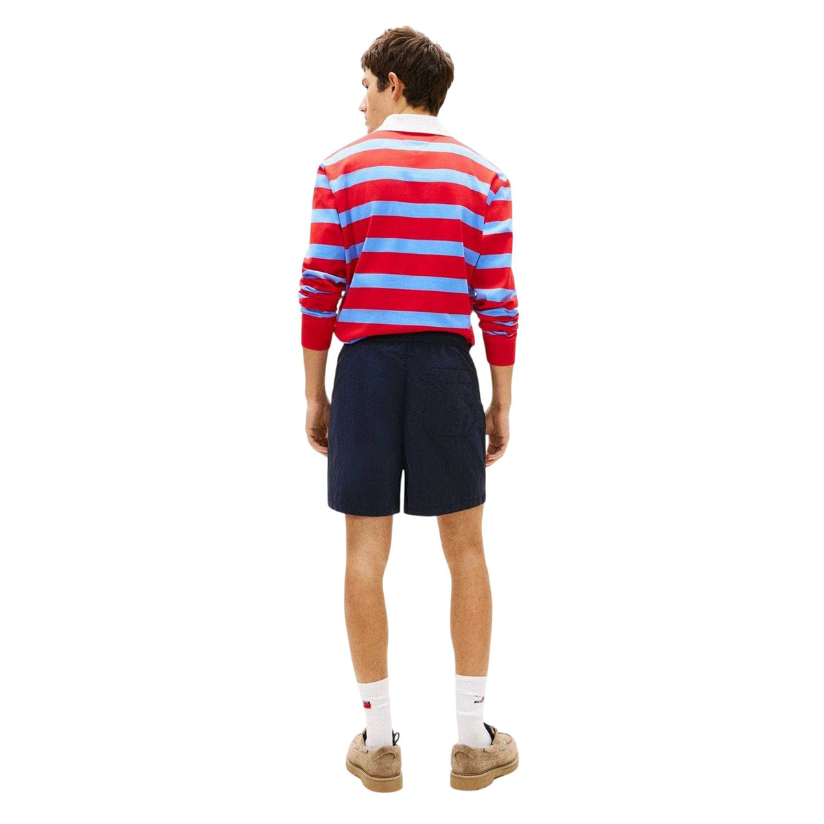 Dark Navy - Back - Tommy Jeans Mens Club Nylon Shorts