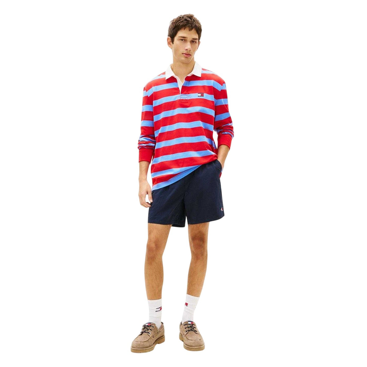 Dark Navy - Pack Shot - Tommy Jeans Mens Club Nylon Shorts