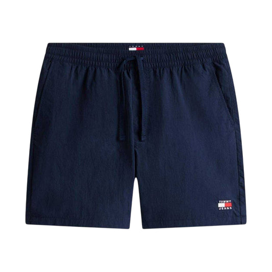 Dark Navy - Front - Tommy Jeans Mens Club Nylon Shorts