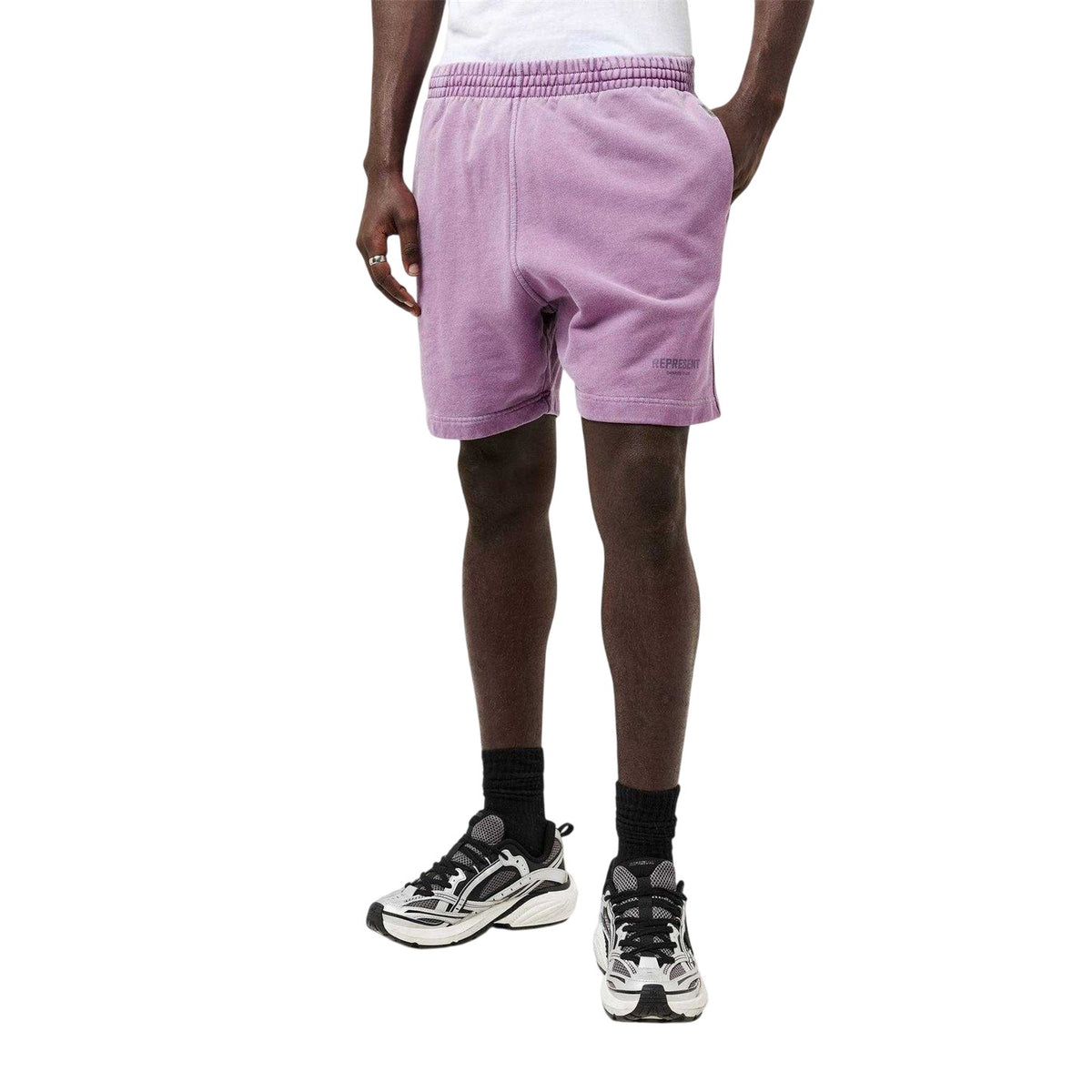 Deep Purple - Side - Represent Mens Woven Tailored Track Shorts