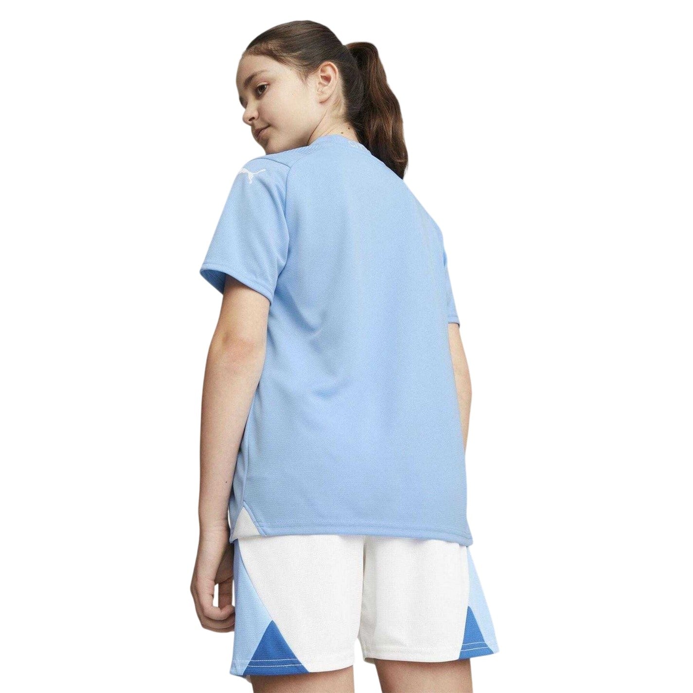 Sky Blue - Back - Puma Childrens-Kids Manchester City FC Home Jersey