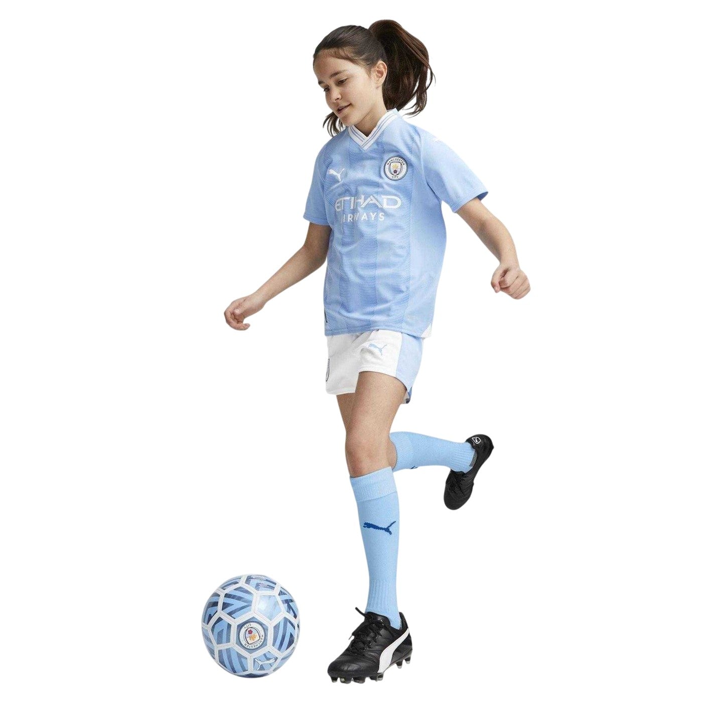 Sky Blue - Lifestyle - Puma Childrens-Kids Manchester City FC Home Jersey