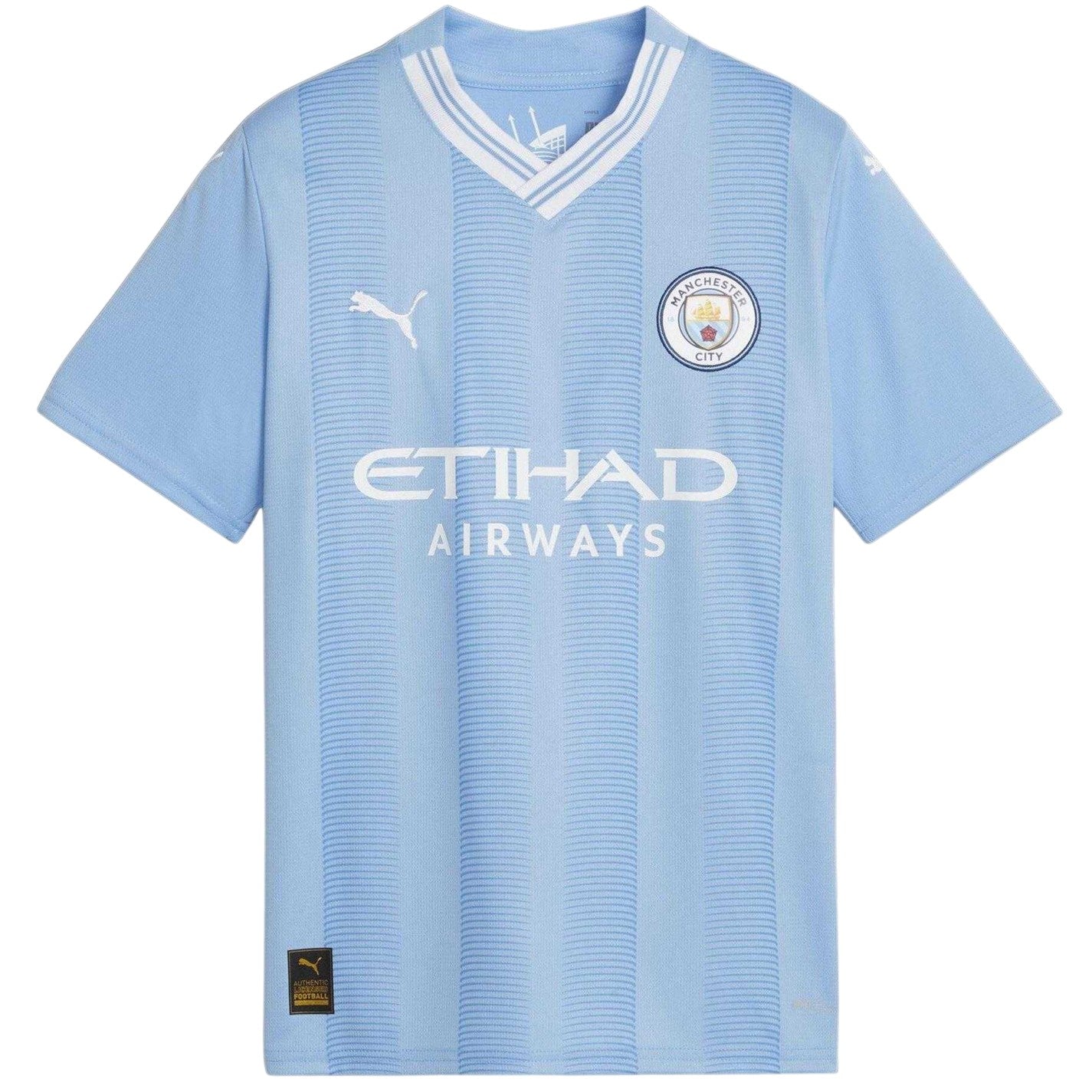 Sky Blue - Front - Puma Childrens-Kids Manchester City FC Home Jersey
