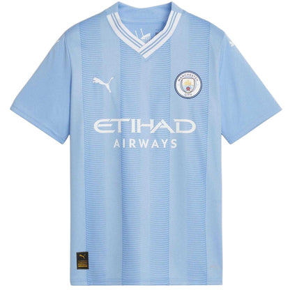 Sky Blue - Front - Puma Childrens-Kids Manchester City FC Home Jersey