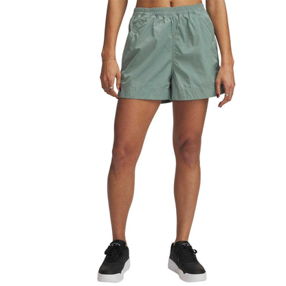 Green - Side - Under Armour Womens-Ladies Unstoppable Utility Casual Shorts