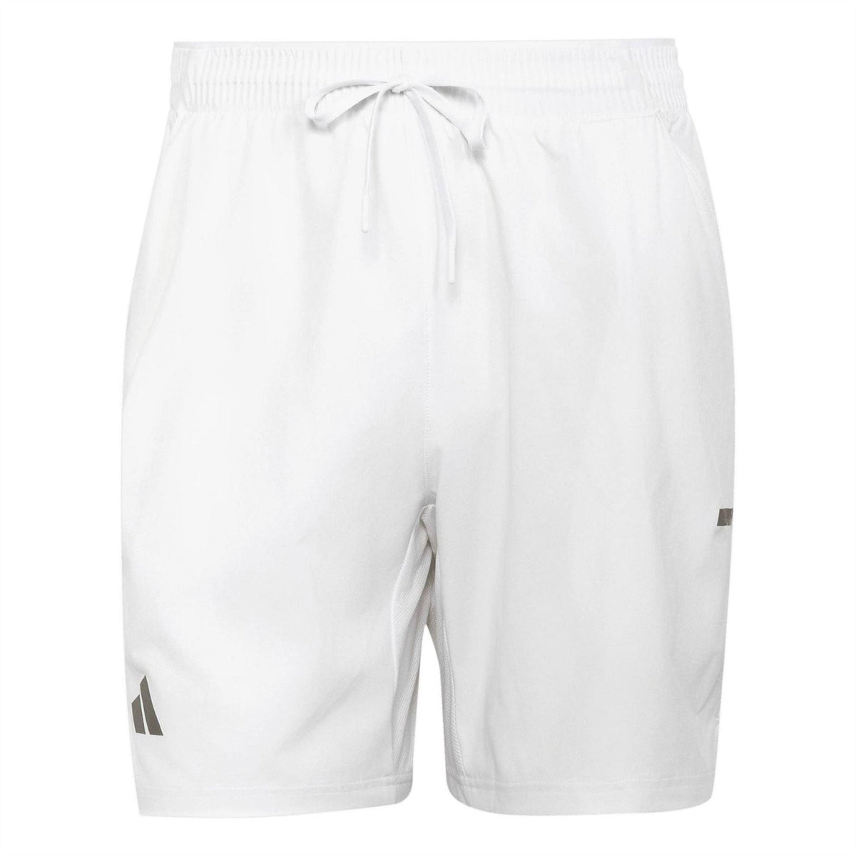 White - Front - Adidas Mens Wimbledon Drawstring Waist Tennis Shorts