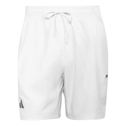 White - Front - Adidas Mens Wimbledon Drawstring Waist Tennis Shorts