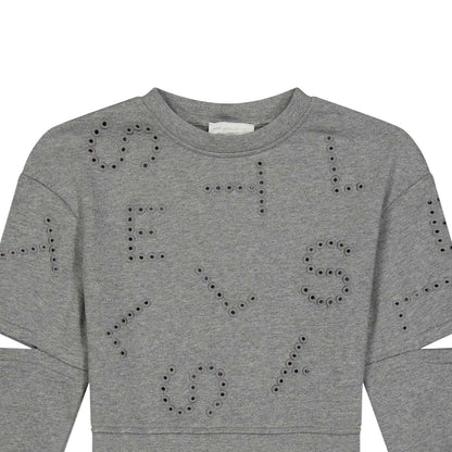 Grey - Side - Stella McCartney Childrens-Kids Crew Neck Sweatshirt