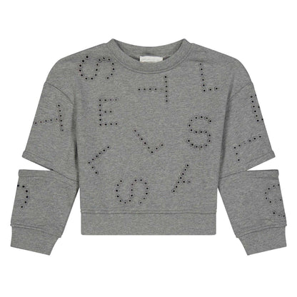 Grey - Front - Stella McCartney Childrens-Kids Crew Neck Sweatshirt