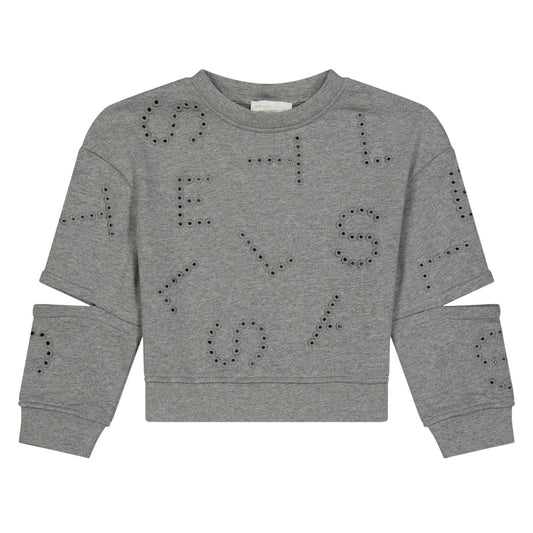 Grey - Front - Stella McCartney Childrens-Kids Crew Neck Sweatshirt