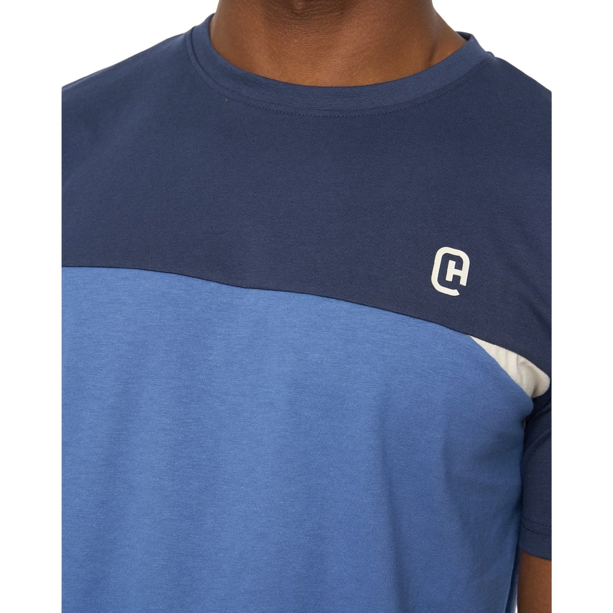 Blue - Side - Crosshatch Mens Castlebay Short-Sleeved T-Shirt