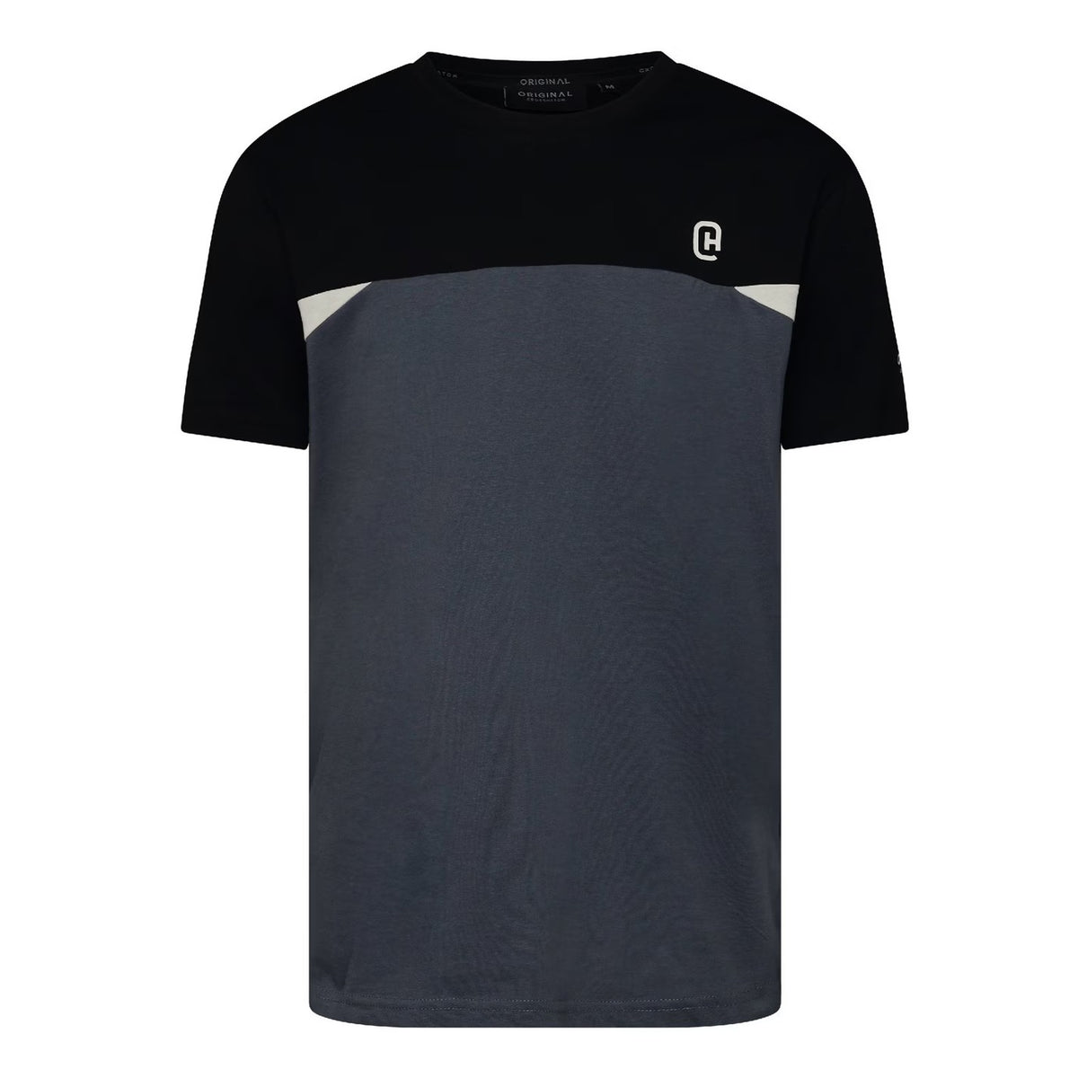 Slate - Front - Crosshatch Mens Castlebay Short-Sleeved T-Shirt