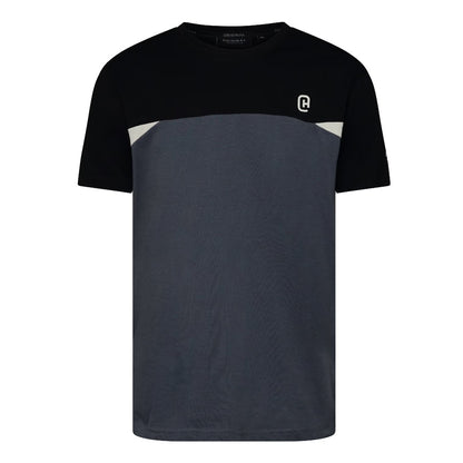 Slate - Front - Crosshatch Mens Castlebay Short-Sleeved T-Shirt