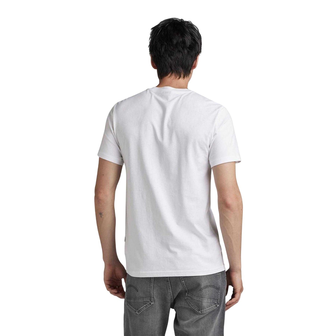 White - Back - G-Star Mens Graphic Print T-Shirt