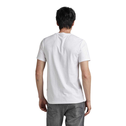 White - Back - G-Star Mens Graphic Print T-Shirt