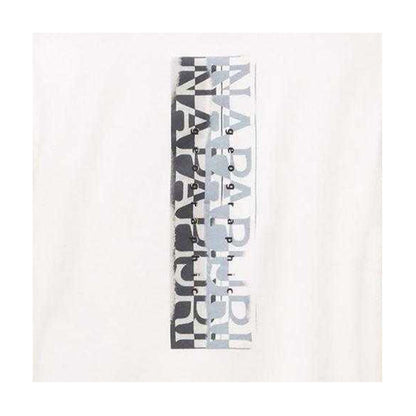 White - Side - Napapijri Childrens-Kids Back Print Regular Short-Sleeved T-Shirt