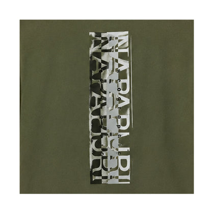 White - Lifestyle - Napapijri Childrens-Kids Back Print Regular Short-Sleeved T-Shirt