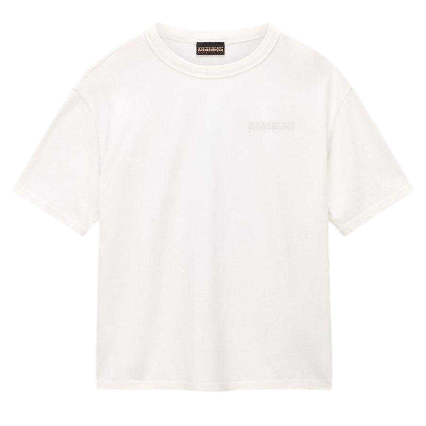 White - Front - Napapijri Childrens-Kids Back Print Regular Short-Sleeved T-Shirt
