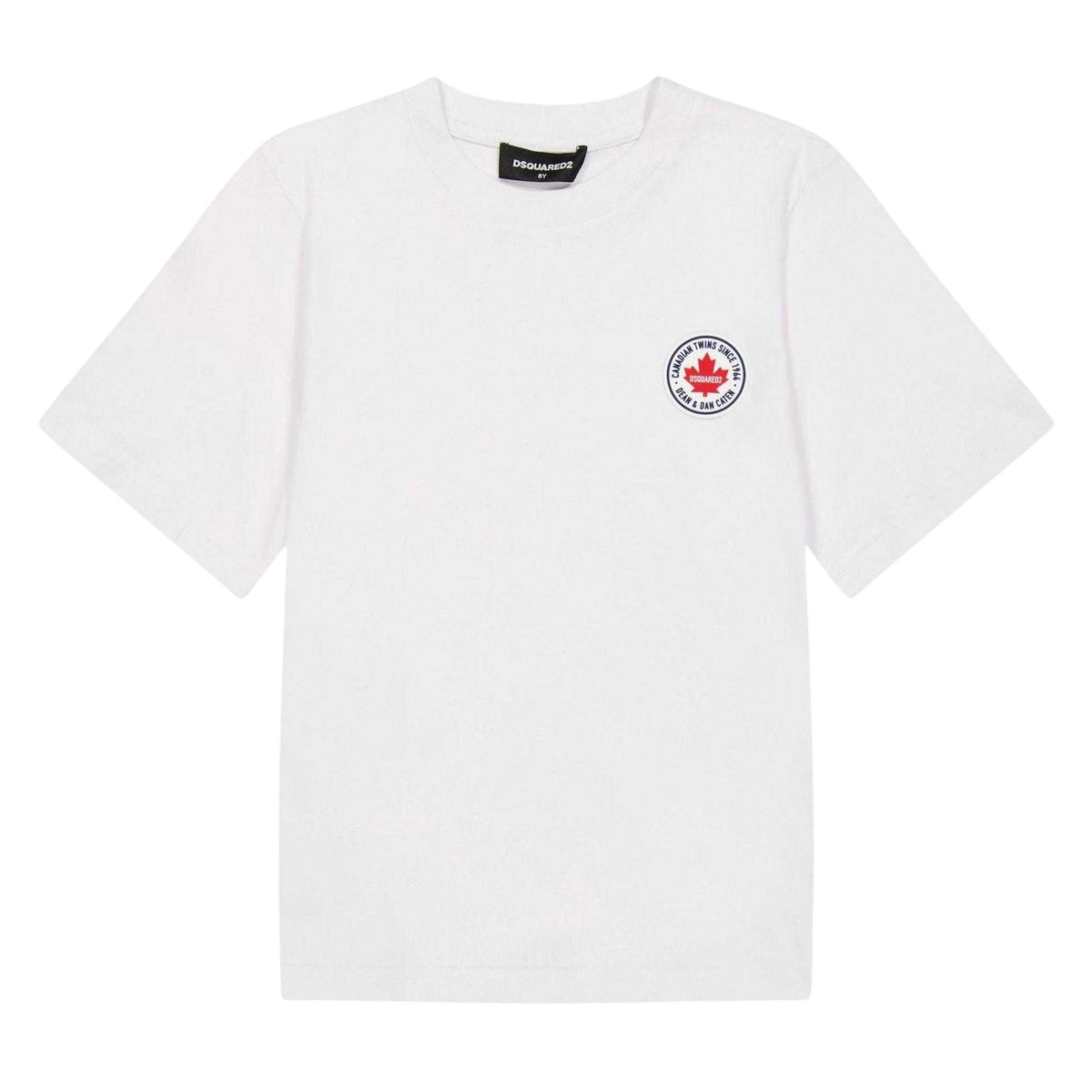 White - Front - DSquared2 Childrens-Kids Dsquared Small Logo Regular T-Shirt