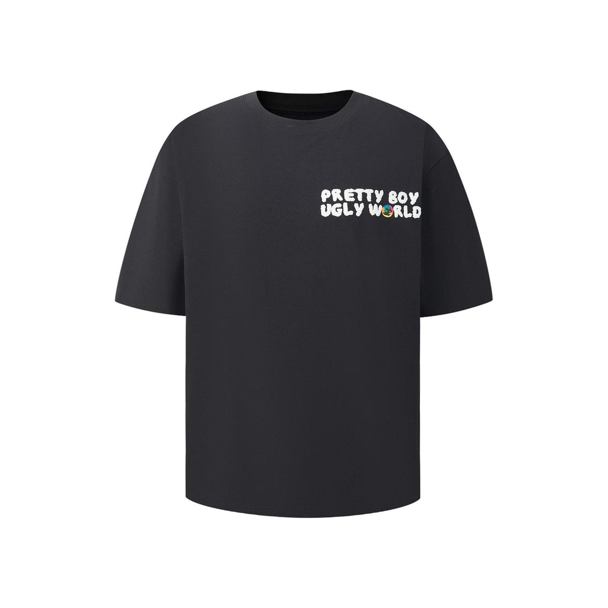 Black - Front - Pretty Boy Ugly World Mens Regular T-Shirt