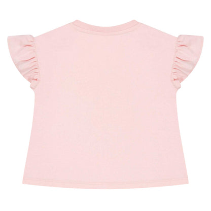 Pink - Back - Moschino Childrens-Kids Motif T-Shirt