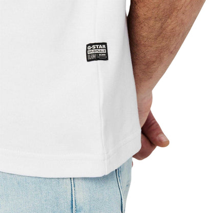 White - Side - G-Star Mens Raw T-Shirt