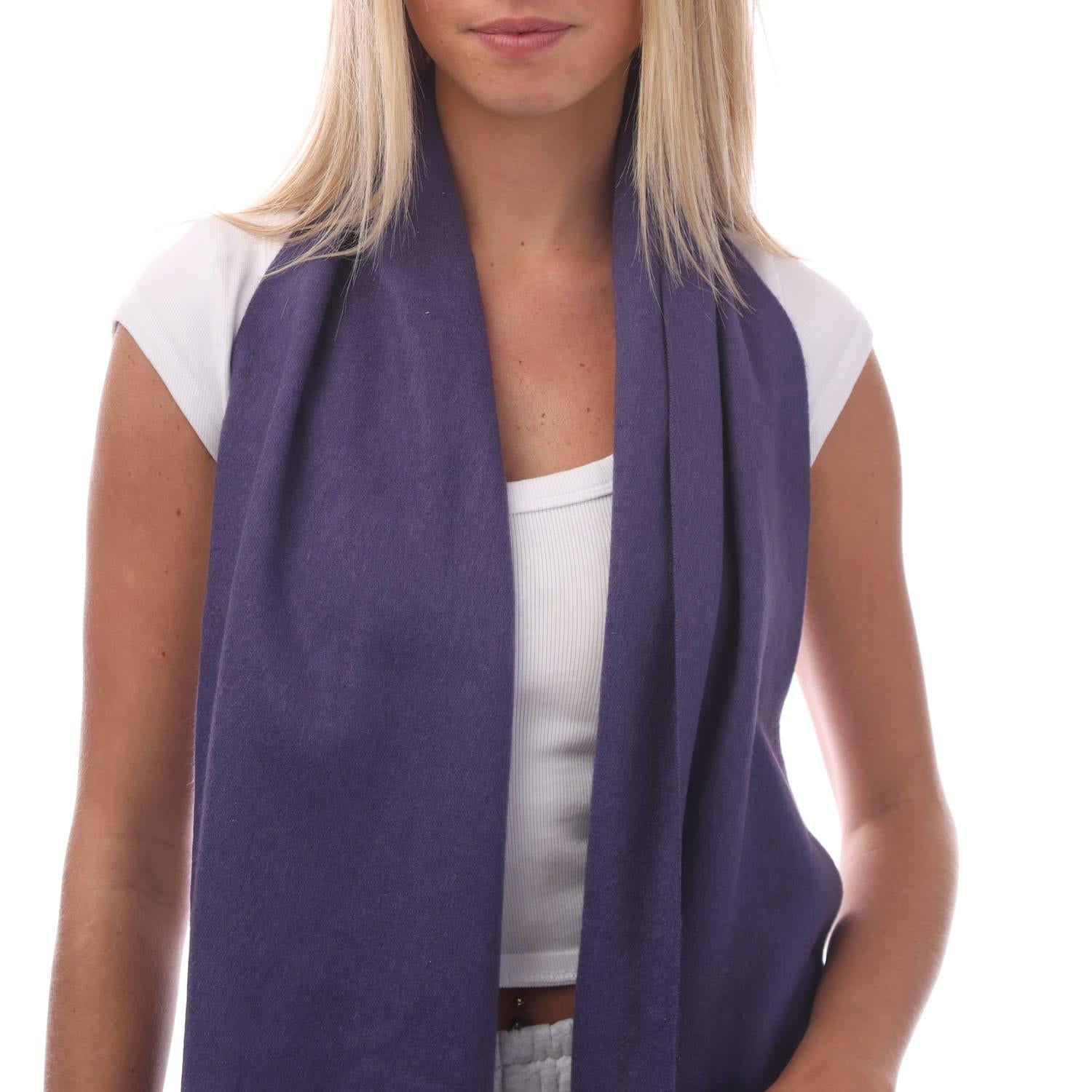 Purple - Back - Boss Womens-Ladies T-Scottas 02 Scarf