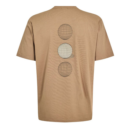 Light Green - Back - Boss Mens Globe Short-Sleeved T-Shirt