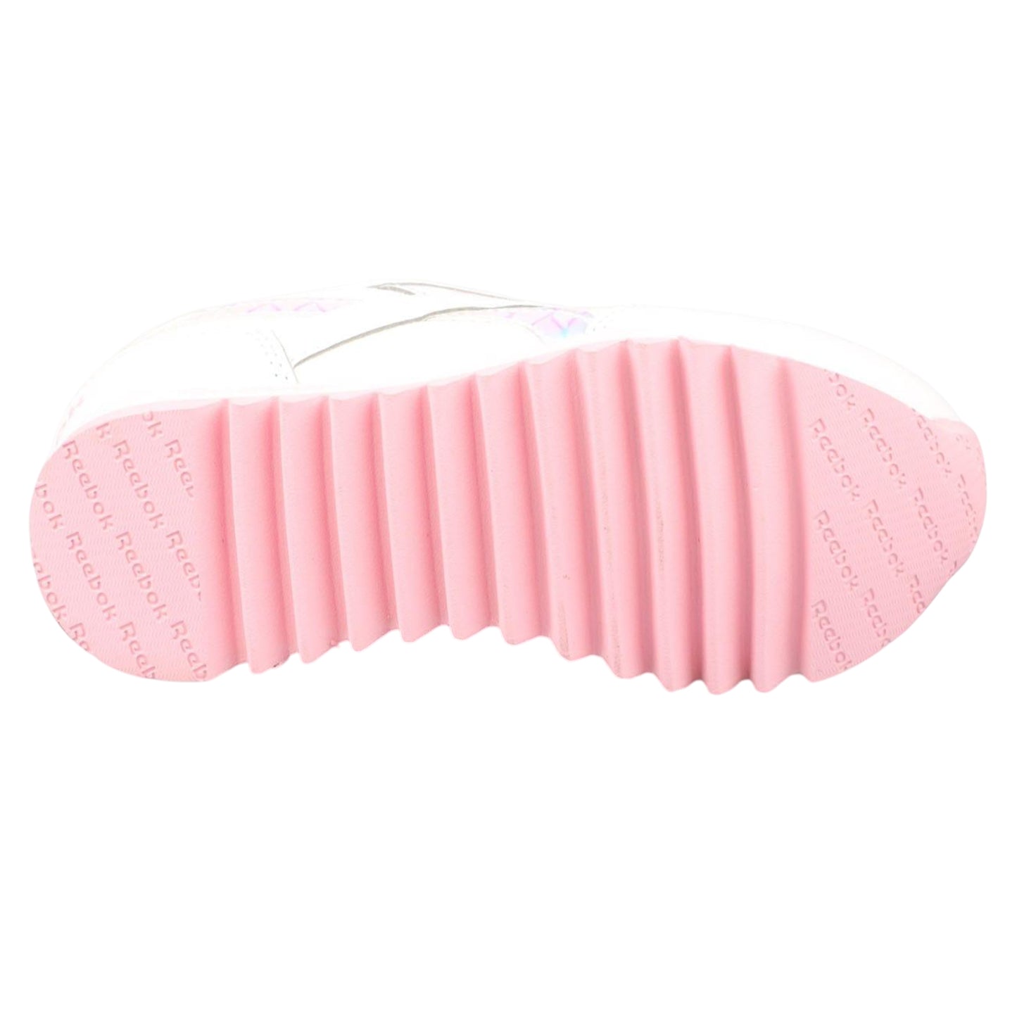 White-Pink - Pack Shot - Reebok Childrens-Kids Royal Classic Jogger Platform Trainers