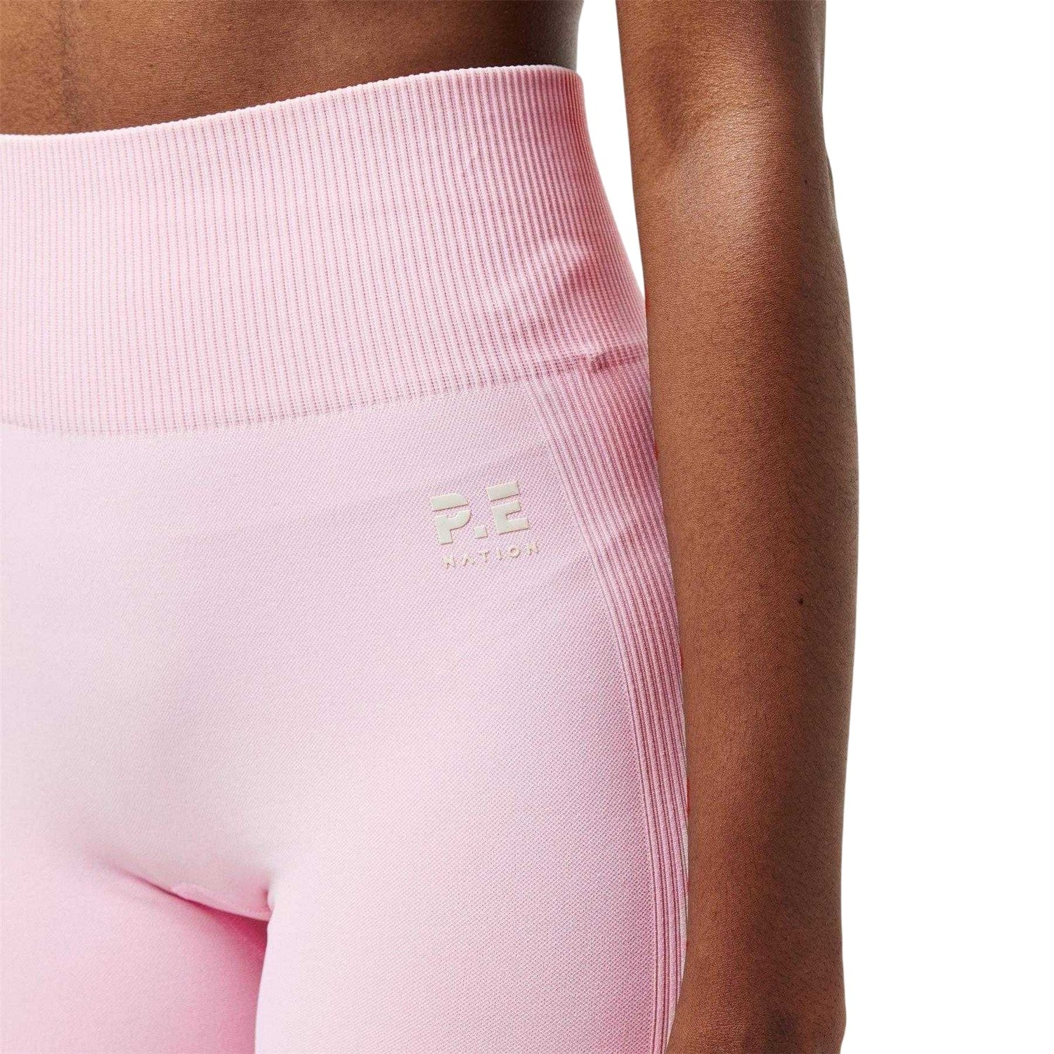 Chalk Pink - Side - PE Nation Womens-Ladies Restore Performance Athletic Workout Shorts