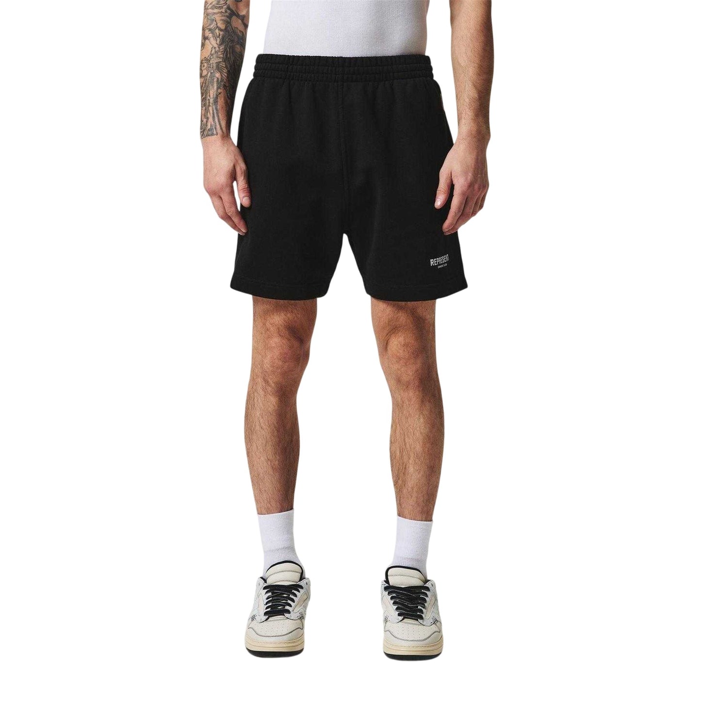 Black - Side - Represent Mens Owners Club Loopback Jersey Shorts
