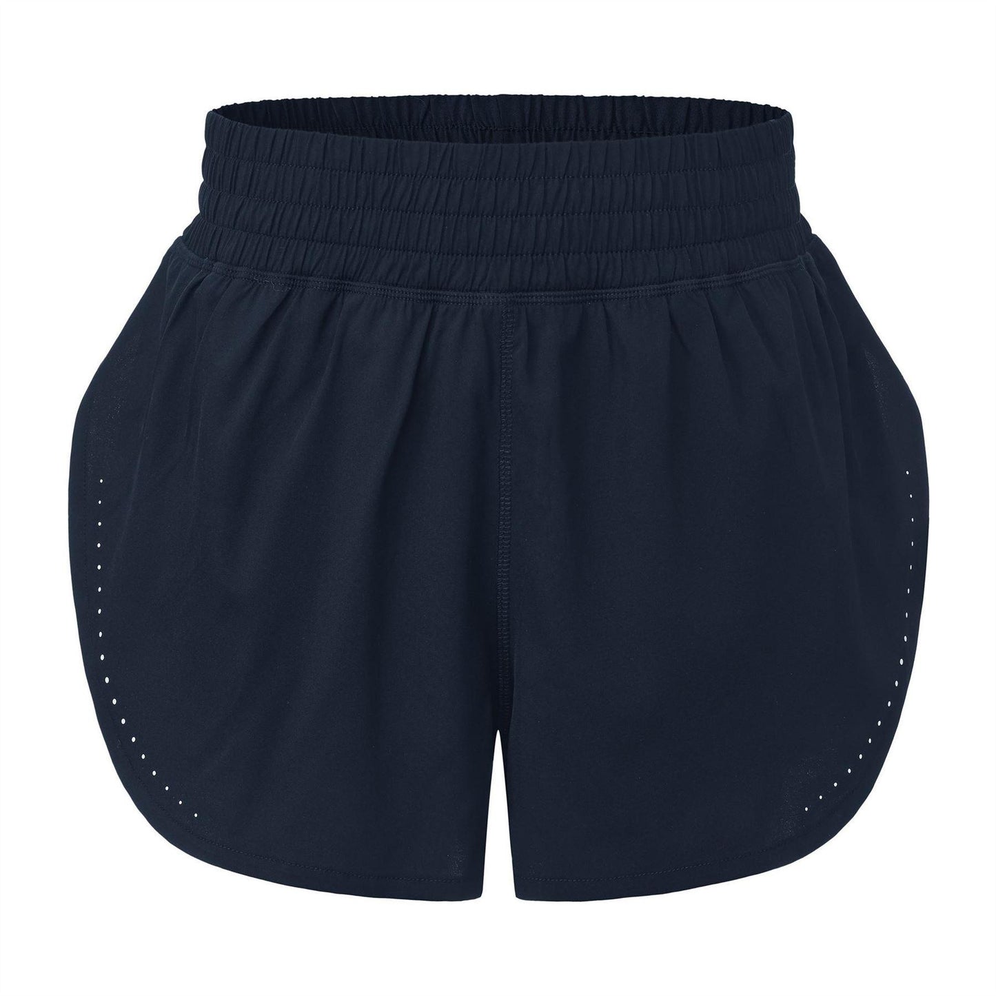 Blue - Front - LA Gear Womens-Ladies Essential 2 in 1 High Waist Running Shorts