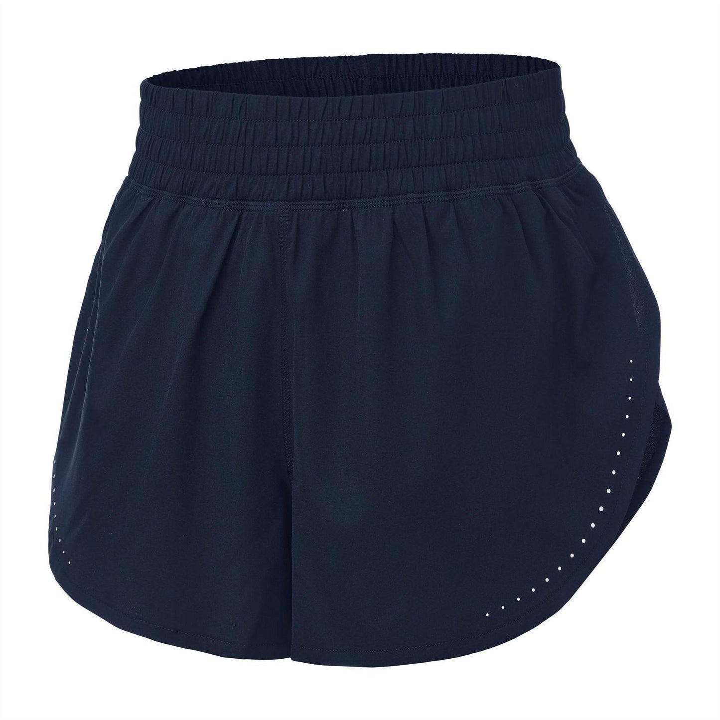 Blue - Side - LA Gear Womens-Ladies Essential 2 in 1 High Waist Running Shorts