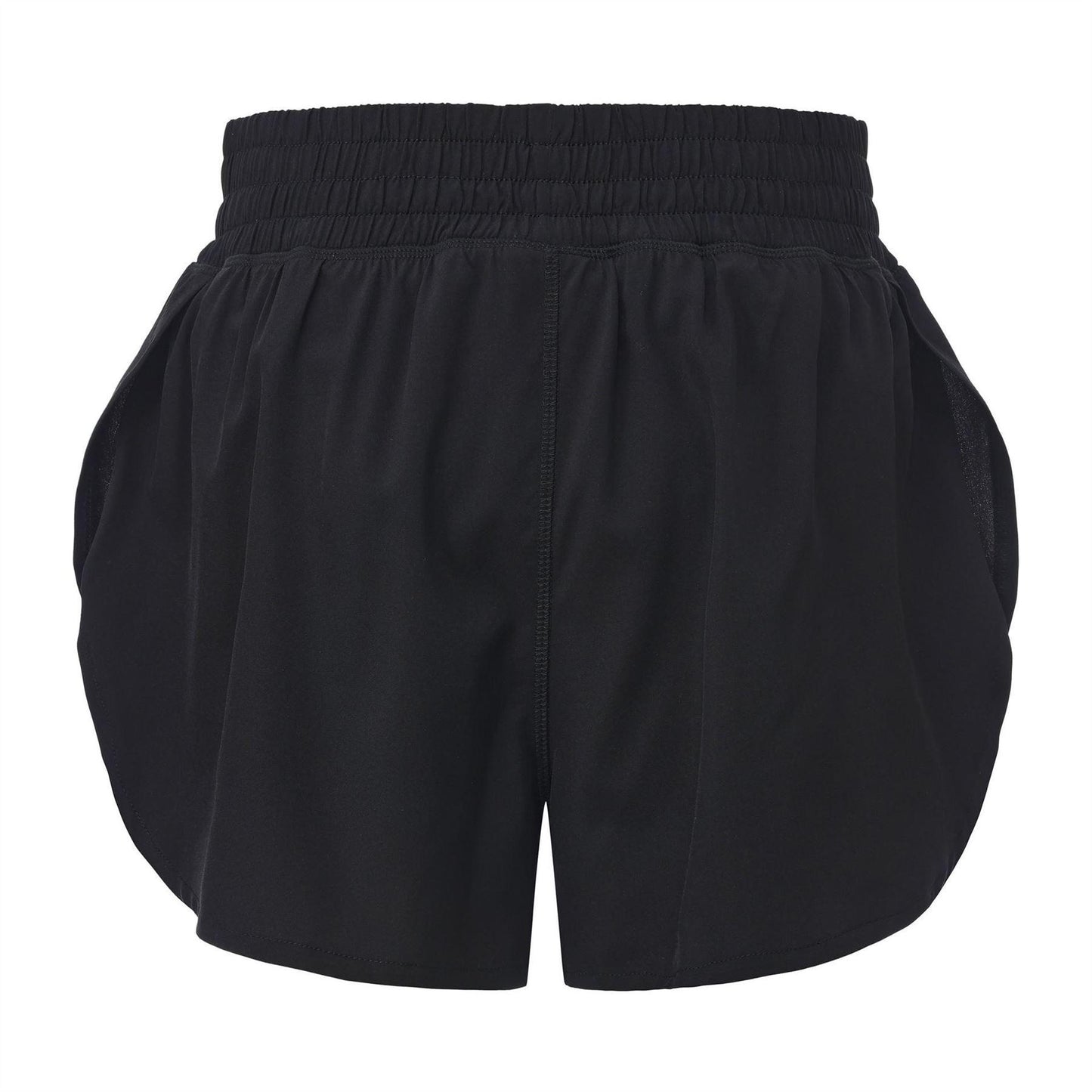 Black - Back - LA Gear Womens-Ladies Essential 2 in 1 High Waist Running Shorts