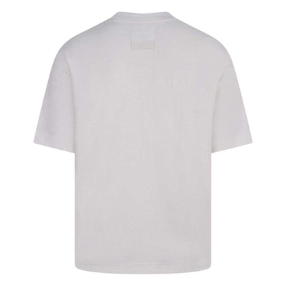 Off White - Back - Blank Essentials Mens Cotton Blend Oversized T-Shirt