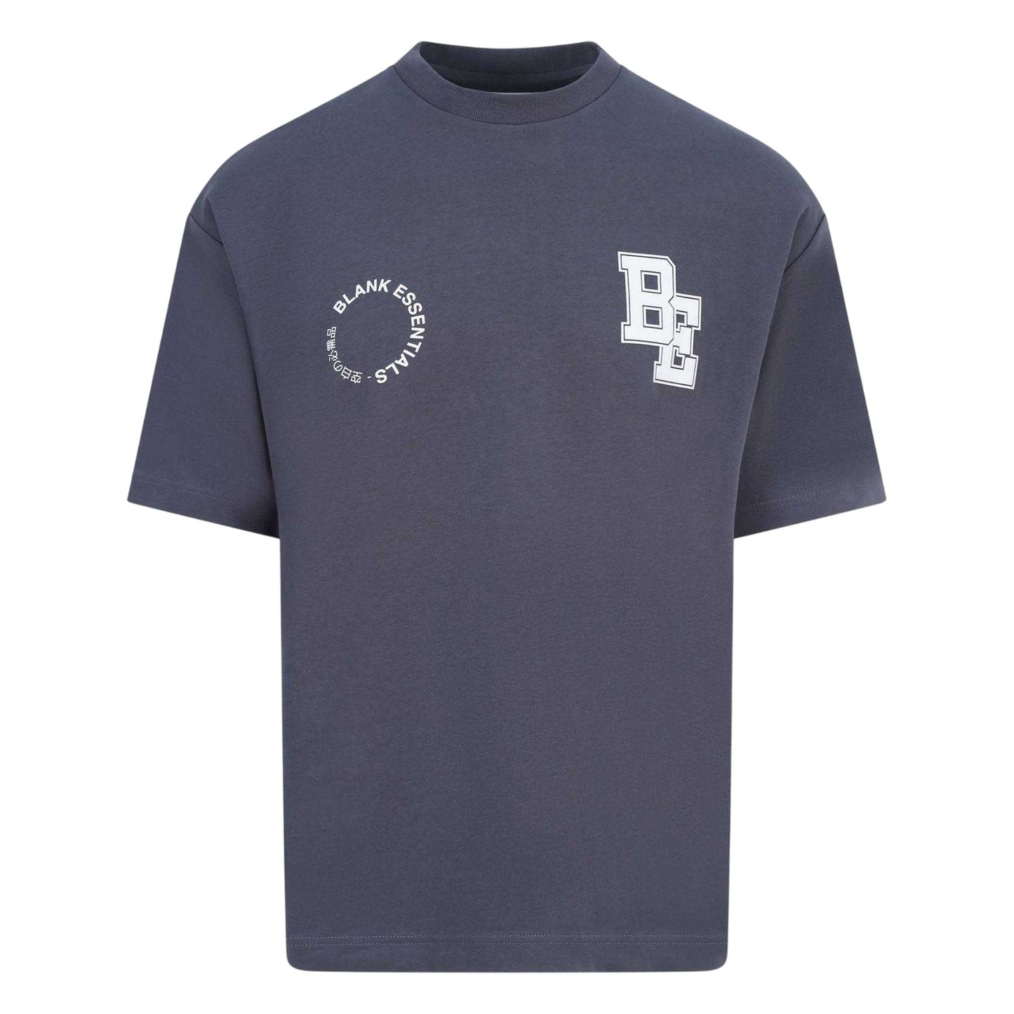 Thunder Grey - Front - Blank Essentials Mens Cotton Blend Oversized T-Shirt