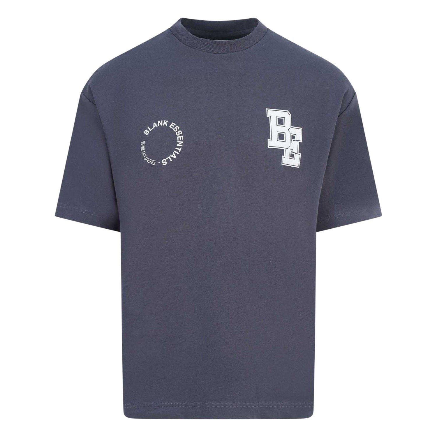 Thunder Grey - Front - Blank Essentials Mens Cotton Blend Oversized T-Shirt